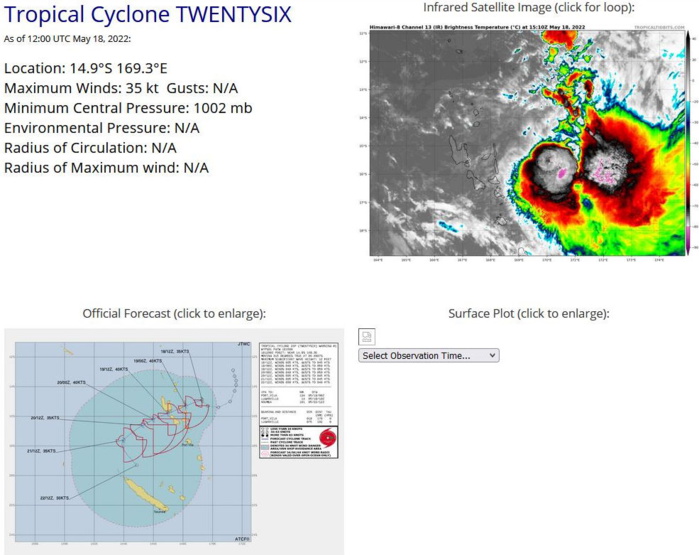 SATELLITE ANALYSIS, INITIAL POSITION AND INTENSITY DISCUSSION: ANIMATED ENHANCED INFRARED (EIR) SATELLITE IMAGERY DEPICTS A MEDIUM SIZED SYSTEM WITH DISORGANIZED DEEP FLARING CENTRAL CONVECTION THAT IS SHEARED FROM AN EXPOSED LOW LEVEL CIRCULATION (LLC). HOWEVER, A FRESH BALL OF CONVECTION DUE SOUTH OF THE THE LLC HAS BEGUN TO GROW AND EXPAND INTO THE LLC OVER THE LAST FEW HOURS. THE MAIN FORMATIVE RAIN BAND IS FEEDING IN FROM THE NORTHEAST. THE EIR LOOP ALSO SHOWS TRANSVERSE BANDING ALONG THE SOUTHERN PERIPHERY, AN INDICATION OF STRONG VERTICAL WIND SHEAR. THE INITIAL POSITION AND INTENSITY ARE EXTRAPOLATED WITH HIGH CONFIDENCE FROM THE 181052Z ASCAT BULLSEYE PASS WITH THE STRONGEST WIND BARBS ALONG THE SOUTHWEST QUADRANT UNDER THE FLARING CONVECTION. SATELLITE ANALYSIS, INITIAL POSITION AND INTENSITY DISCUSSION: ANIMATED ENHANCED INFRARED (EIR) SATELLITE IMAGERY DEPICTS A MEDIUM SIZED SYSTEM WITH DISORGANIZED DEEP FLARING CENTRAL CONVECTION THAT IS SHEARED FROM AN EXPOSED LOW LEVEL CIRCULATION (LLC). HOWEVER, A FRESH BALL OF CONVECTION DUE SOUTH OF THE THE LLC HAS BEGUN TO GROW AND EXPAND INTO THE LLC OVER THE LAST FEW HOURS. THE MAIN FORMATIVE RAIN BAND IS FEEDING IN FROM THE NORTHEAST. THE EIR LOOP ALSO SHOWS TRANSVERSE BANDING ALONG THE SOUTHERN PERIPHERY, AN INDICATION OF STRONG VERTICAL WIND SHEAR. THE INITIAL POSITION AND INTENSITY ARE EXTRAPOLATED WITH HIGH CONFIDENCE FROM THE 181052Z ASCAT BULLSEYE PASS WITH THE STRONGEST WIND BARBS ALONG THE SOUTHWEST QUADRANT UNDER THE FLARING CONVECTION.