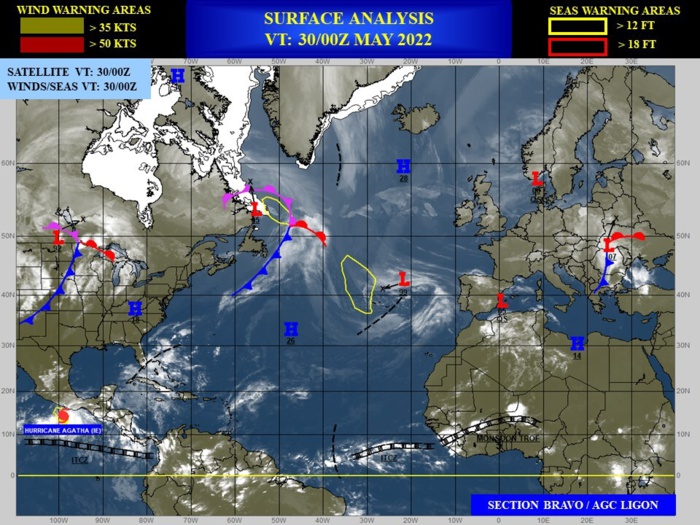  01E(AGATHA): set to become a Major Hurricane// Invest 93W/Invest 92S: subtropical, 30/00utc