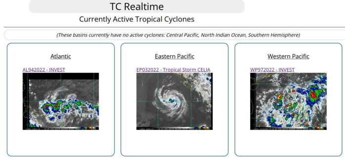 JTWC map: active after a while: Invest 94A and Invest 97W// TS 03E(ALICIA) and Invest 94L, 27/06utc JTWC map: active after a while: Invest 94A and Invest 97W// TS 03E(ALICIA) and Invest 94L, 27/06utc