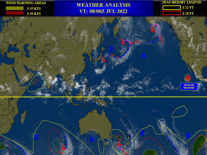 2 WEEK CYCLONIC DEVELOPMENT POTENTIAL worldwide// HU 04E(BONNIE), resilient, monitored since June 22// 08/06utc update