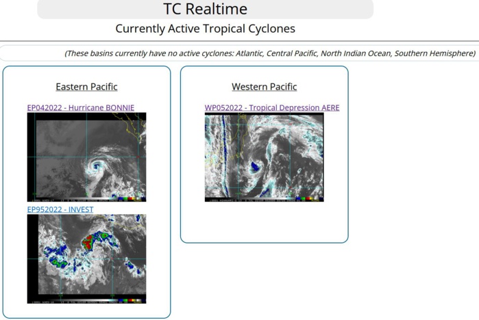 2 WEEK CYCLONIC DEVELOPMENT POTENTIAL worldwide// HU 04E(BONNIE), resilient, monitored since June 22// 08/06utc update