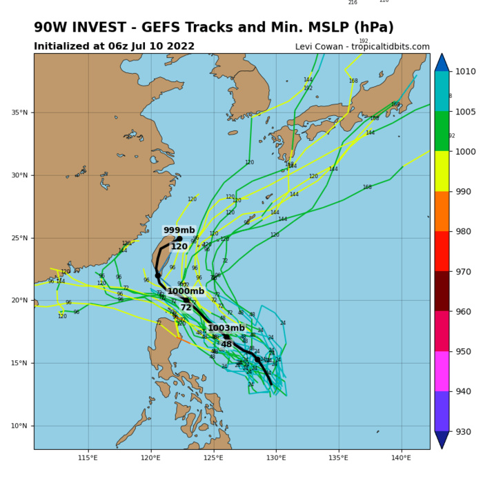 Invest 90W now on the map// TS 05E(DARBY) intensifying, 10/16utc update