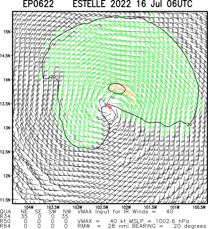 Invest 96A up-graded to MEDIUM//TS 05E(DARBY) weakening south of Hawaii//TS 06E(ESTELLE) to peak by 48h, 16/04utc