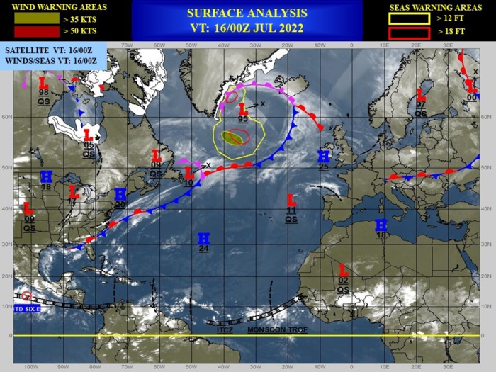 Invest 96A up-graded to MEDIUM//TS 05E(DARBY) weakening south of Hawaii//TS 06E(ESTELLE) to peak by 48h, 16/04utc