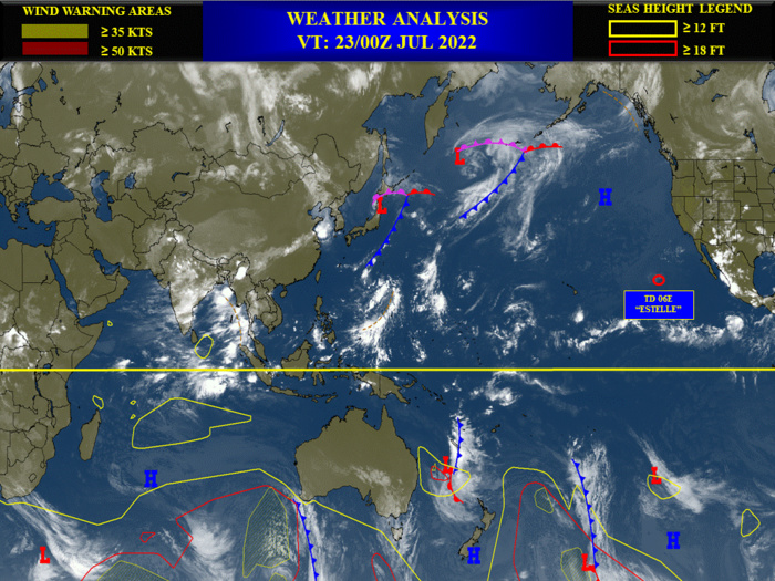 Invest 92W on the JTWC map, 23/06utc update