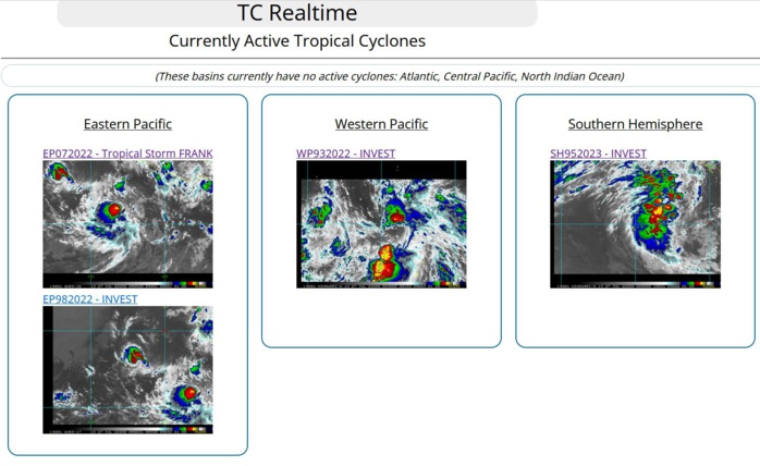 Invest 93W:Tropical Cyclone Formation Alert//Invest 95S: set to deepen next 24/48h//TS 07E(FRANK): set to reach Hurricane status by 72h,27/06utc
