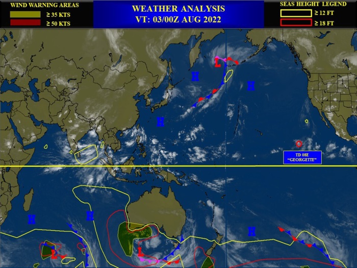 Invest 96W: up-graded// Remnants of TC 01S//TD 08E(Georgette)// Ecmwf maps at +240h, 03/06utc