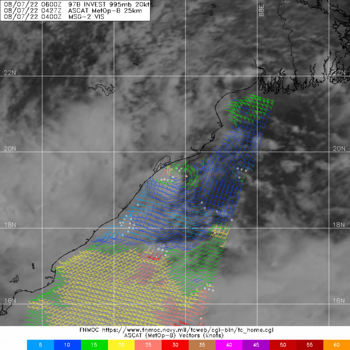 Invest 97W set to be a monsoon depression next 48h// Invest 97B close to the Indian coast//TD 09E to intensify next 48h, 07/06utc