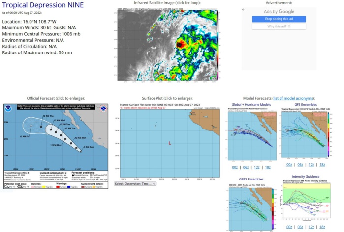 Invest 97W set to be a monsoon depression next 48h// Invest 97B close to the Indian coast//TD 09E to intensify next 48h, 07/06utc