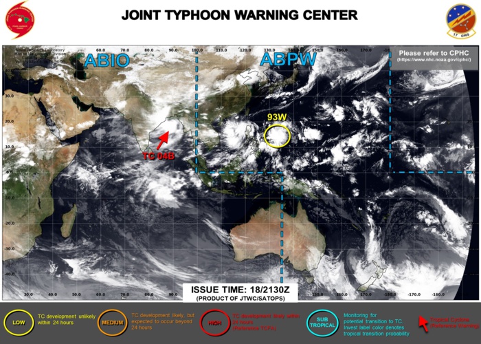 JTWC IS ISSUING 6HOURLY WARNINGS AND 3HOURLY SATELLITE BULLETINS ON TC 04B JTWC IS ISSUING 6HOURLY WARNINGS AND 3HOURLY SATELLITE BULLETINS ON TC 04B