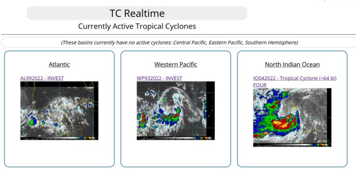 North Indian: 2 Tropical Cyclones in August! TC 04B making landfall// Invest 93W// Invest 99L, 19/03utc