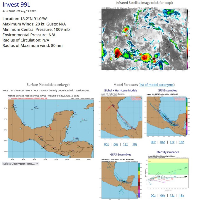 North Indian: 2 Tropical Cyclones in August! TC 04B making landfall// Invest 93W// Invest 99L, 19/03utc