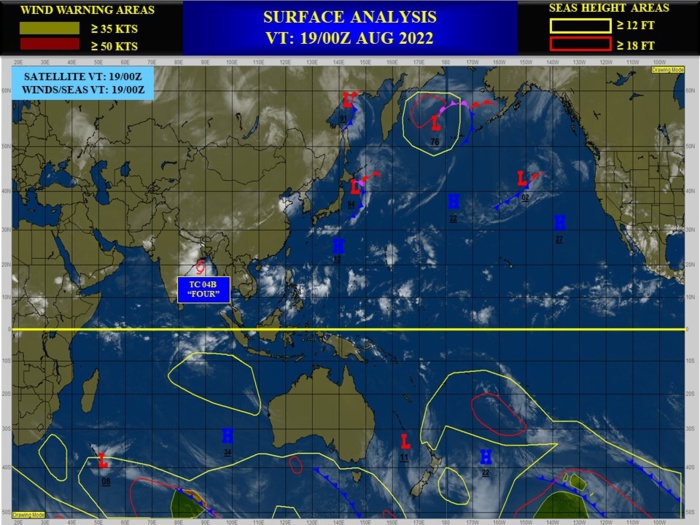 North Indian: 2 Tropical Cyclones in August! TC 04B making landfall// Invest 93W// Invest 99L, 19/03utc