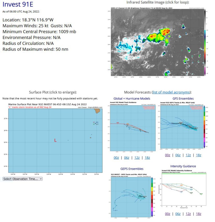 TY 11W(TOKAGE) peaked as a CAT 3 US//TS 10W(MA-ON): forecast landfall SW of Hong Kong by 24h// Invests 98W & 91E, 24/09utc