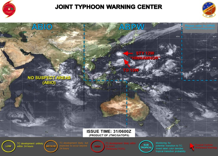 JTWC IS ISSUING 6HOURLY WARNINGS AND 3HOURLY SATELLITE BULLETINS ON 12W AND 13W.