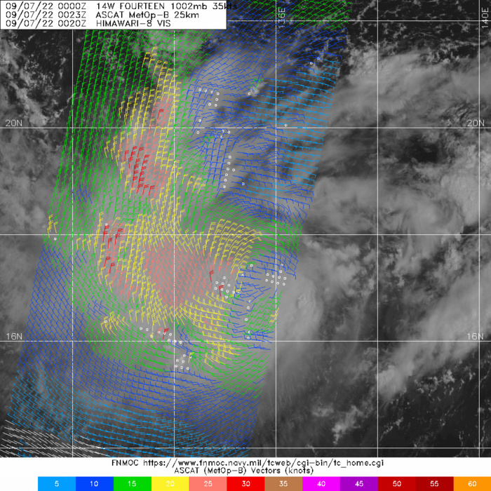 14W forecast to reach Typhoon intensity before 48h//HU 12E(KAY)//HU 05L(DANIELLE)//HU 06L(EARL)//Invest 90B, 07/06utc