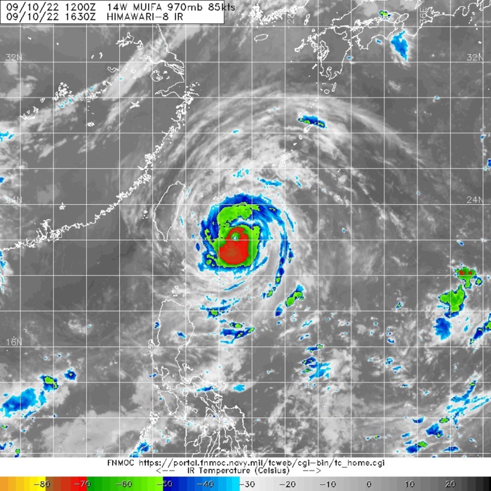 Typhoon 14W(MUIFA): from CAT 2 to CAT 4 next 24h//Invest 93W:medium//Invest 92W//HU 06L(EARL): ETT, 1015utc