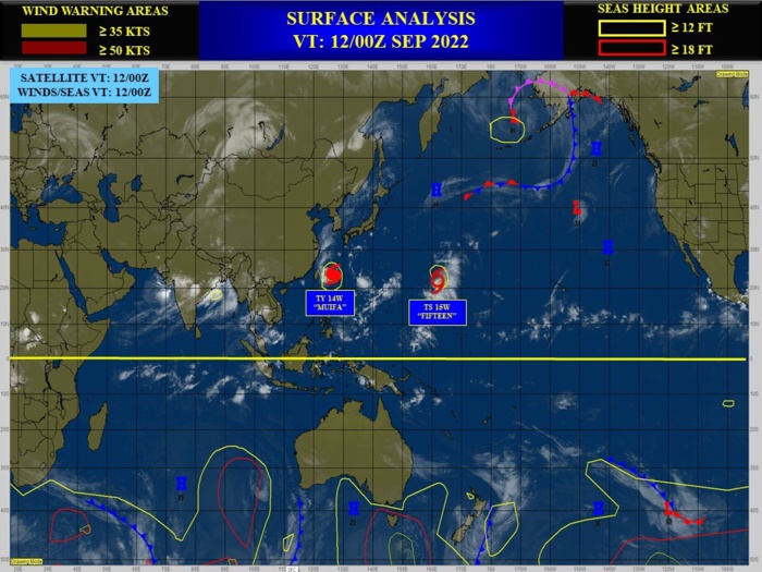 Typhoon 14W(MUIFA) slowly approaching China//TS 15W(MERBOK): to peak at CAT 2 by 72h//Invest 92W: TCFA// 1209utc