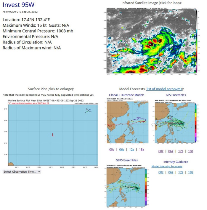 Invest 94W: TC Formation Alert//Invest 95W: on the map//HU 07L(FIONA): up to strong CAT 4 within 24H//TS 08L(GASTON)//2109utc