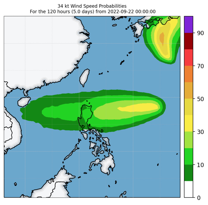 18W gradually approaching Northern Luzon and intensifying//17W//96W//15E(NEWTON)//HU 07L(FIONA)CAT4// TS 08L(GASTON)//22/09utc