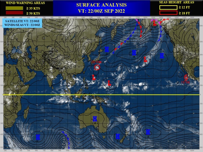 18W gradually approaching Northern Luzon and intensifying//17W//96W//15E(NEWTON)//HU 07L(FIONA)CAT4// TS 08L(GASTON)//22/09utc
