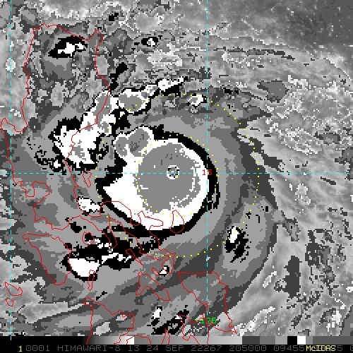 TPPN11 PGTW 242142   A. SUPER TYPHOON 18W (NORU)  B. 24/2040Z  C. 14.99N  D. 124.23E  E. ONE/HMWRI8  F. T7.0/7.0/D4.0/24HRS  STT: D0.5/03HRS  G. IR/EIR  H. REMARKS: 05A/PBO IRREG EYE/ANMTN. WMG EYE SURROUNDED BY W  YIELDS AN E# OF 6.0. ADDED 1.0 EYE ADJUSTMENT FOR CMG, TO YIELD A  DT OF 7.0. MET YIELDS 4.5. PT YIELDS 6.0.  CONSTRAINTS BROKEN FOR  RAPID INTENSIFICATION. DBO DT.  I. ADDITIONAL POSITIONS:    24/1705Z  15.18N  124.87E  GPMI      HEINS