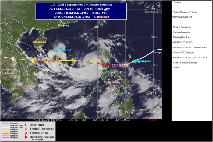 18W(NORU): Rapid Intensification(RI) expected next 36h//TS 19W(KULAP)//Invest 97W//TS 09L(IAN): RI likely after 24h,26/06utc