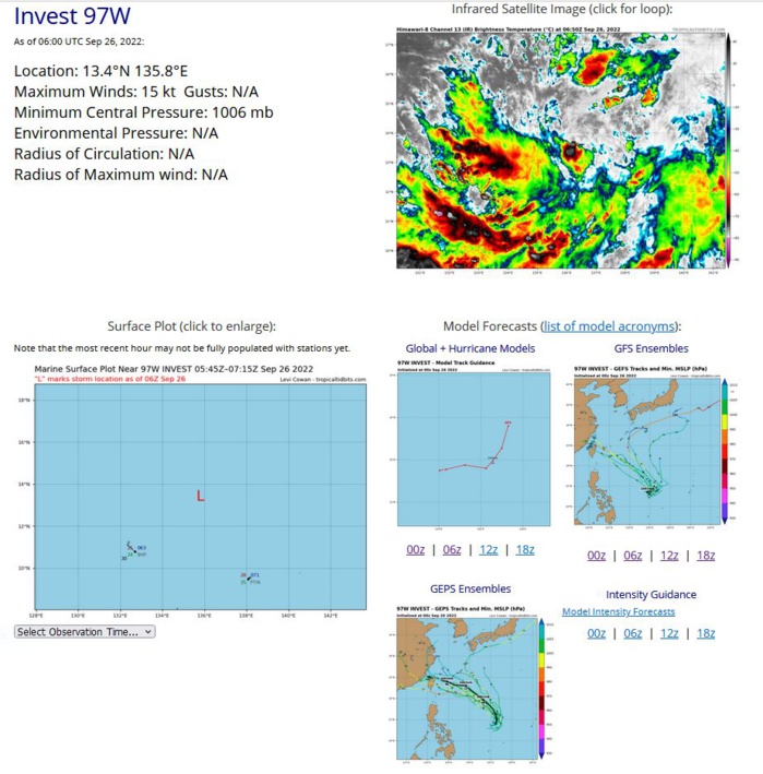18W(NORU): Rapid Intensification(RI) expected next 36h//TS 19W(KULAP)//Invest 97W//TS 09L(IAN): RI likely after 24h,26/06utc