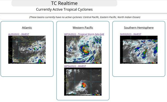 26W(NALGAE)to peak within 48H over the SCS//Invest 94W: TCFA again//Invest 93S//Invest 95L to consolidate next 5 days//3009utc