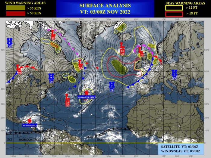 26W(NALGAE)final warning//Invest 93S up-graded//15L(LISA) made landfall near peak intensity//16L(MARTIN)high latitude Hurricane//0307utc