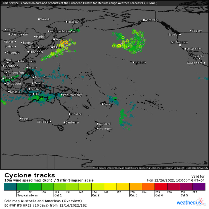 Final Warning for TC 07A//Invest 98S likely to intensify next 48H//Invest 98B//Invest 99P//Storm Tracks(Ecmwf) up to 10days//1718utc