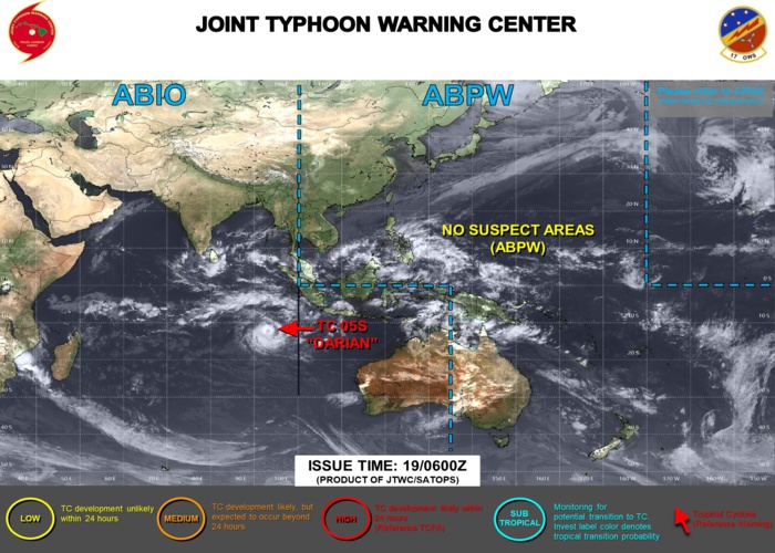 JTWC IS ISSUING 12HOURLY WARNINGS AND 3HOURLY SATELLITE BULLETINS ON TC 05S(DARIAN). JTWC IS ISSUING 12HOURLY WARNINGS AND 3HOURLY SATELLITE BULLETINS ON TC 05S(DARIAN).