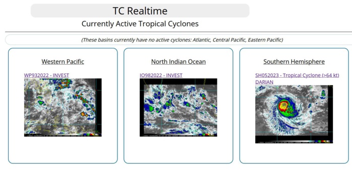 TC 05S(DARIAN) CAT 1 US: has been intensifying faster than forecast//Invest 93W//Invest 98B// 19/12utc TC 05S(DARIAN) CAT 1 US: has been intensifying faster than forecast//Invest 93W//Invest 98B// 19/12utc