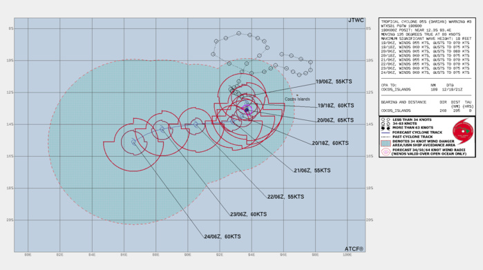 FORECAST REASONING.  SIGNIFICANT FORECAST CHANGES: FORECAST TRACK SPEEDS FOR THE TAU 72 TO TAU 120 PERIOD HAVE SLOWED FROM THE PREVIOUS WARNING CONSISTENT WITH CONSENSUS MODEL GUIDANCE. HOWEVER, THE OVERALL FORECAST PHILOSOPHY REMAINS THE SAME.  FORECAST DISCUSSION: TC 05S WILL CONTINUE TO TRACK SLOWLY SOUTHEASTWARD TO POLEWARD OVER THE NEXT 24 HOURS UNDER THE CONTINUED STEERING INFLUENCE OF THE NEAR EQUATORIAL RIDGE TO THE NORTHEAST. AFTER TAU 24, A BUILDING SUBTROPICAL RIDGE TO THE SOUTH IS EXPECTED TO TAKE OVER AS THE DOMINANT STEERING MECHANISM AND PUSH TC 05S ON A GENERALLY WESTWARD TRAJECTORY THROUGH THE REMAINDER OF THE FORECAST PERIOD. CONTINUED, STEADY INTENSIFICATION THROUGH TAU 24 IS LIKELY GIVEN FAVORABLY LOW VERTICAL WIND SHEAR AND A SUPPORTIVE POLEWARD OUTFLOW PATTERN. HOWEVER, THE MAGNITUDE OF ADDITIONAL INTENSIFICATION WILL BE LIMITED AS THE SLOW-MOVING SYSTEM PASSES OVER A SHALLOW LAYER OF 26-27C WATER AND CONTENDS WITH INDUCED UPWELLING OF COOLER WATER. AFTER TAU 24, THE SYSTEM IS EXPECTED TO WEAKEN SLIGHTLY PRIMARILY DUE TO MORE RESTRICTED UPPER-LEVEL OUTFLOW AND CONTINUED PASSAGE OVER MARGINAL SEA SURFACE TEMPERATURES. A SLIGHT UPTICK IN THE INTENSITY LATE IN THE FORECAST PERIOD IS POSSIBLE AS THE SYSTEM DIPS A BIT POLEWARD AROUND THE STEERING RIDGE AND OUTFLOW AGAIN IMPROVES.