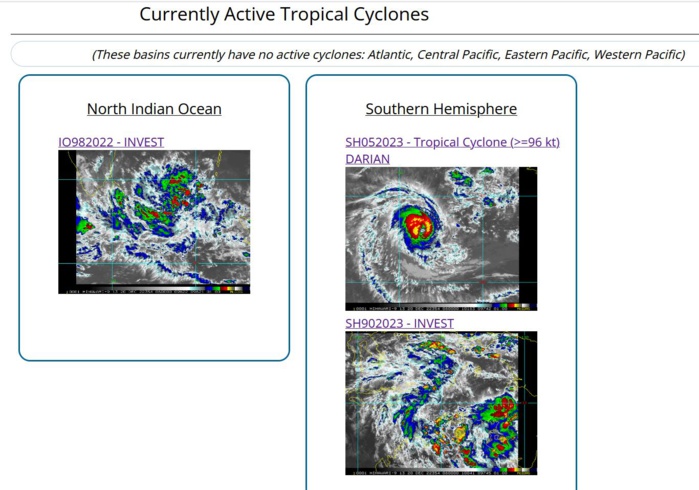05S(DARIAN): Rapid Intensification: +45knots/24h from CAT 1 to Strong CAT 3 US//Invest 94W//Invest 98B//Invest 90S// 2009utc 05S(DARIAN): Rapid Intensification: +45knots/24h from CAT 1 to Strong CAT 3 US//Invest 94W//Invest 98B//Invest 90S// 2009utc