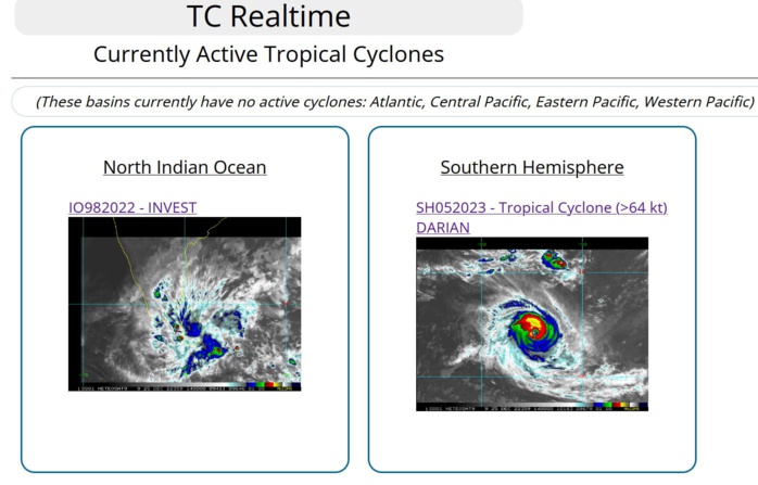CAT 2 US TC 05S(DARIAN):short-term intensification again//Invest 98B// 2519utc