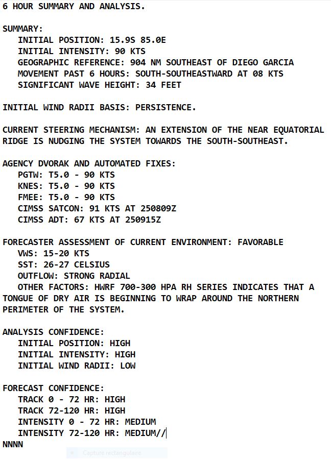 CAT 2 US TC 05S(DARIAN):short-term intensification again//Invest 98B// 2519utc