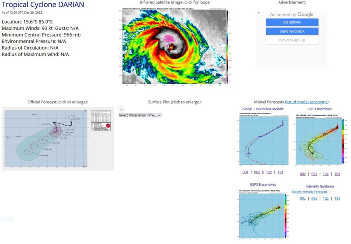 CAT 2 US TC 05S(DARIAN):short-term intensification again//Invest 98B// 2519utc