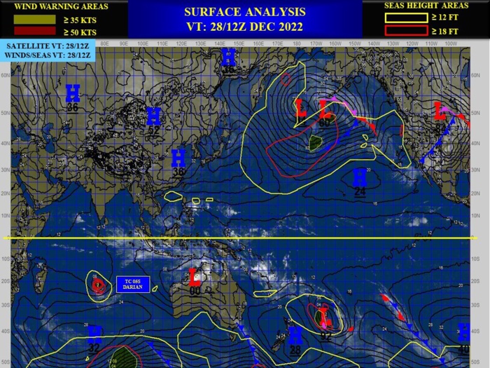 TC 05S(DARIAN) subtropical transition forecast by 48H//Invest 95W//3 week GTHO maps//10day ECMWF storm tracks//2809utc