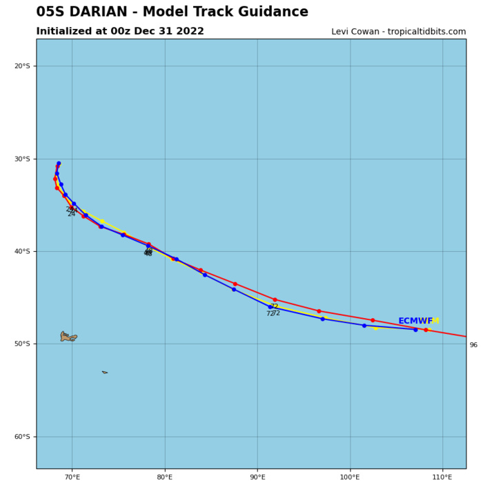 05S(DARIAN): subtropical,ETT forecast by 36/48h//Over-land remnants of TC 06S(ELLIE) still alive//Invest 91P:subtropical//3109utc