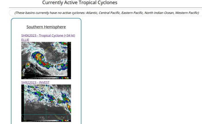 Rain-bearing over-land remnants of 06S(ELLIE): up-graded// Invest92P// 0309utc