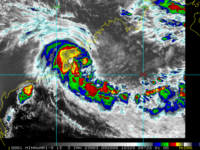 Rain-bearing over-land remnants of 06S(ELLIE): up-graded// Invest92P// 0309utc