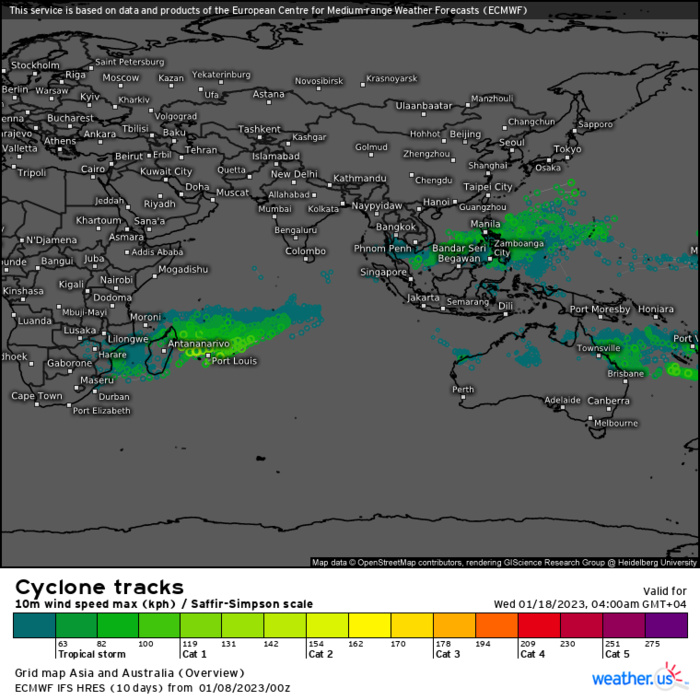 TC 07P(HALE) now subtropical//Invest 95P on the map// 10 Day ECMWF storm tracks// 0809utc