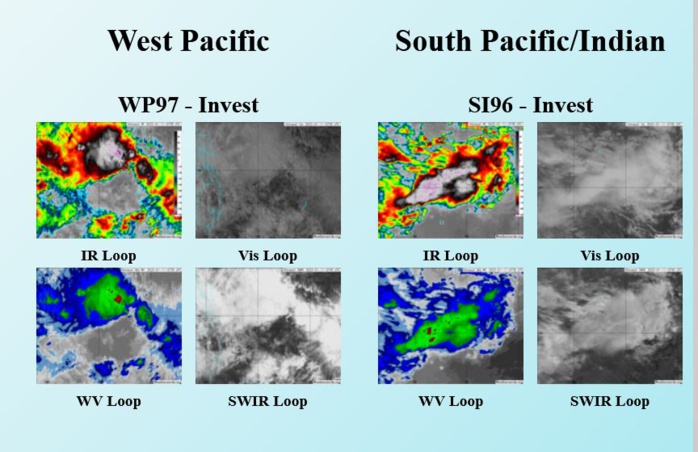 Invest 97W//Invest 96S// 3 week GTHO maps// 10 day ECMWF storm tracks// 1106utc