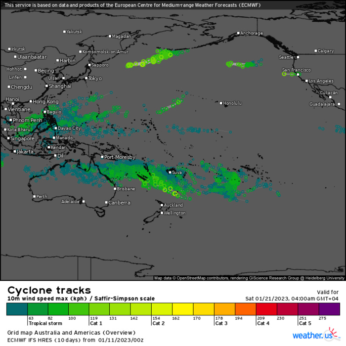 Invest 97W//Invest 96S// 3 week GTHO maps// 10 day ECMWF storm tracks// 1106utc