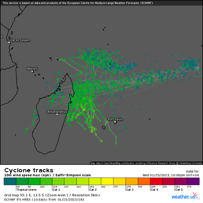 Invest 96S and Invest 90S// Invest 91P// 10 day ECMWF Storm Tracks// 1603utc
