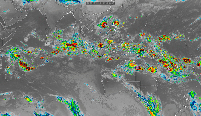 TC 08S intensifying,rapidly moving towards MADA//TC 09P intensifying// Invest 90S//Invest 92P//3 week GTHO maps// 1803utc