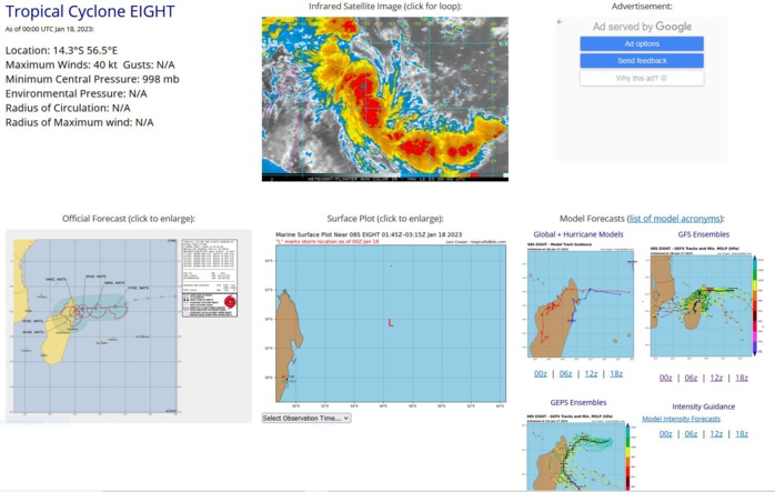TC 08S intensifying,rapidly moving towards MADA//TC 09P intensifying// Invest 90S//Invest 92P//3 week GTHO maps// 1803utc