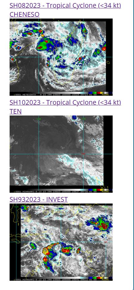 Remnants of TC 08S: Tropical Cyclone Formation Alert// TC 10P subtropical// Invest 93P//10 day ECMWF Storm Tracks//23/15utc