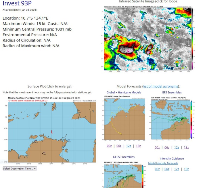 Remnants of TC 08S: Tropical Cyclone Formation Alert// TC 10P subtropical// Invest 93P//10 day ECMWF Storm Tracks//23/15utc